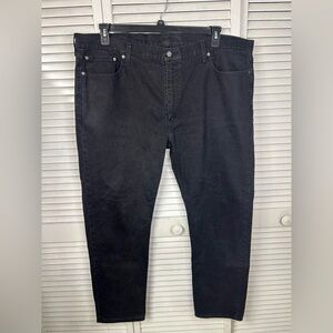 Levi Strauss Men's Black Straight-Leg 502 Jeans Size: 46x34”
